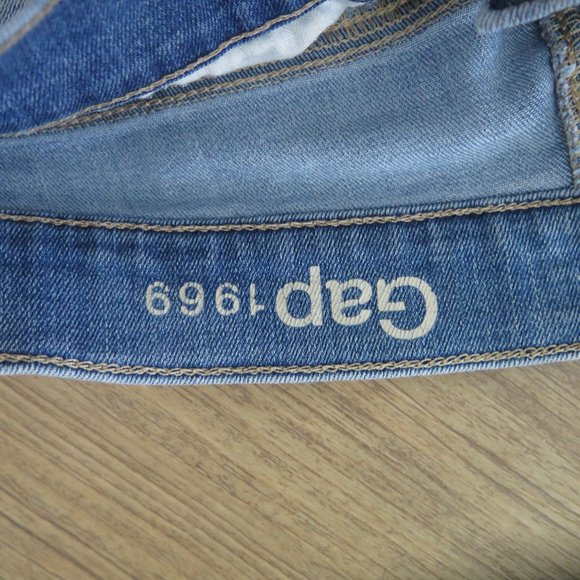 Gap True Skinny Blue Jeans Cut Out Knee Cotton - Picture 8 of 13